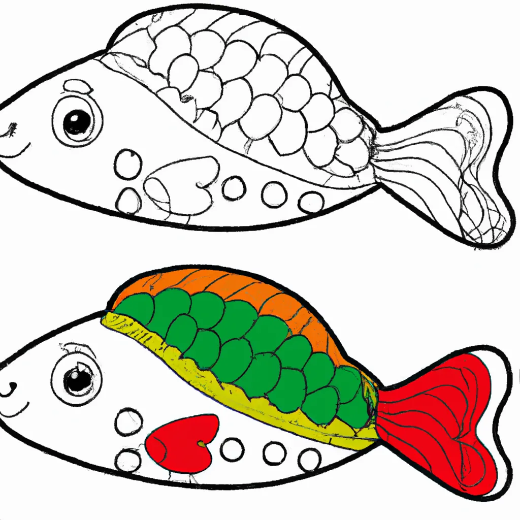 Desenho sobre desenhos peixe cachorro