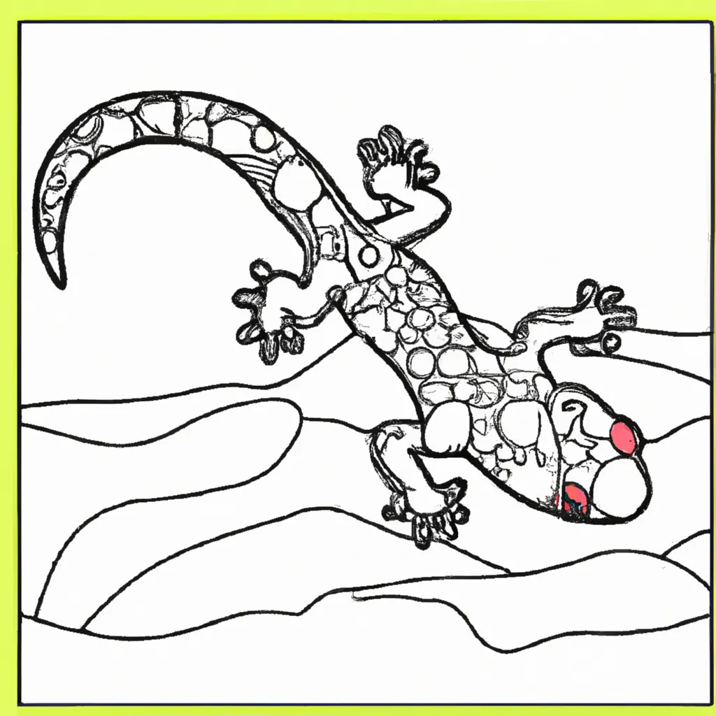 Desenho sobre desenhos salamandra