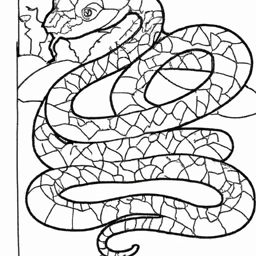 Desenho sobre desenhos serpente