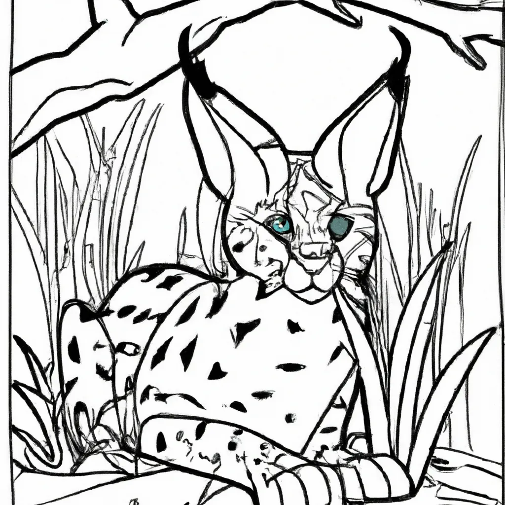 Desenho sobre desenhos serval anime gatinha