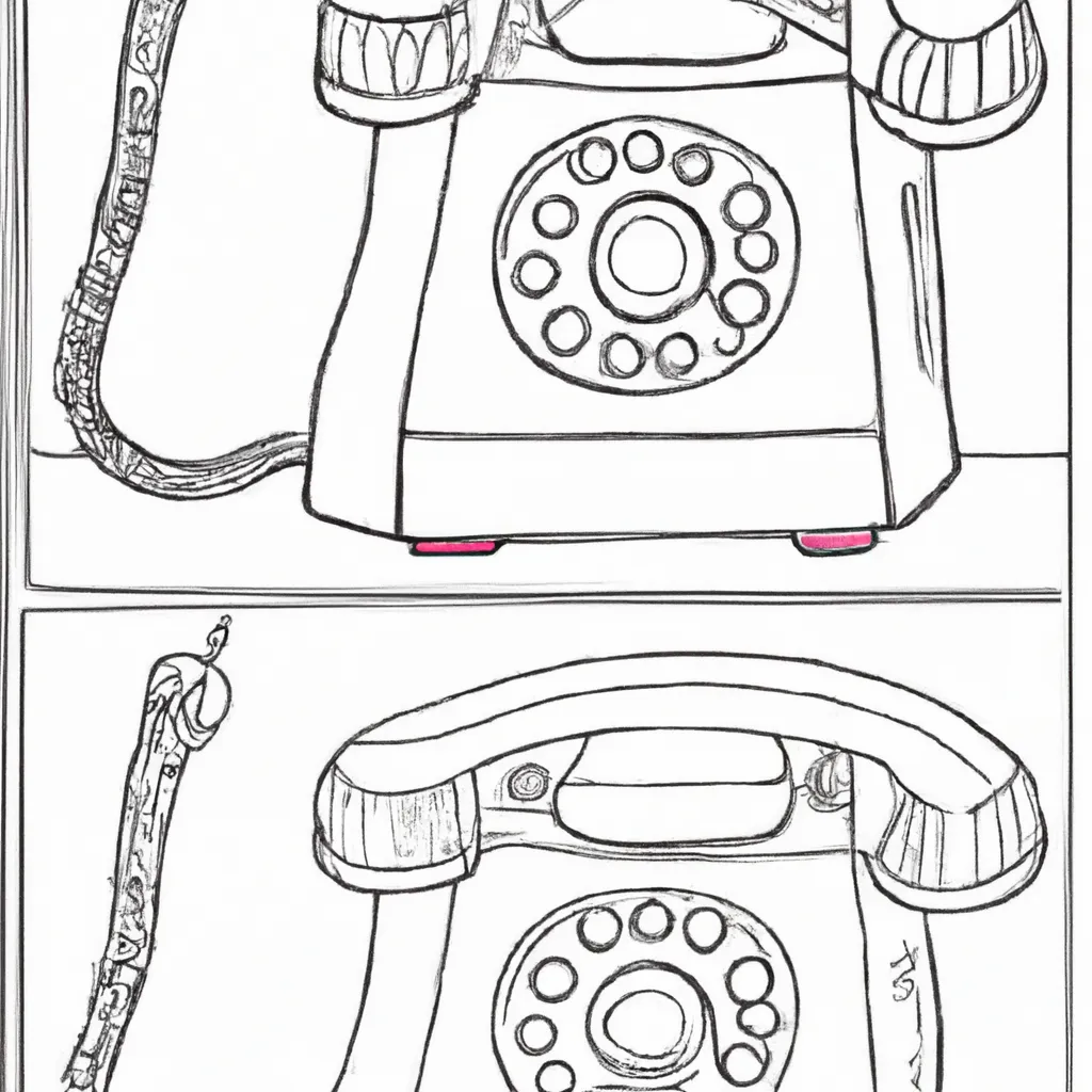 Desenho sobre desenhos telefone