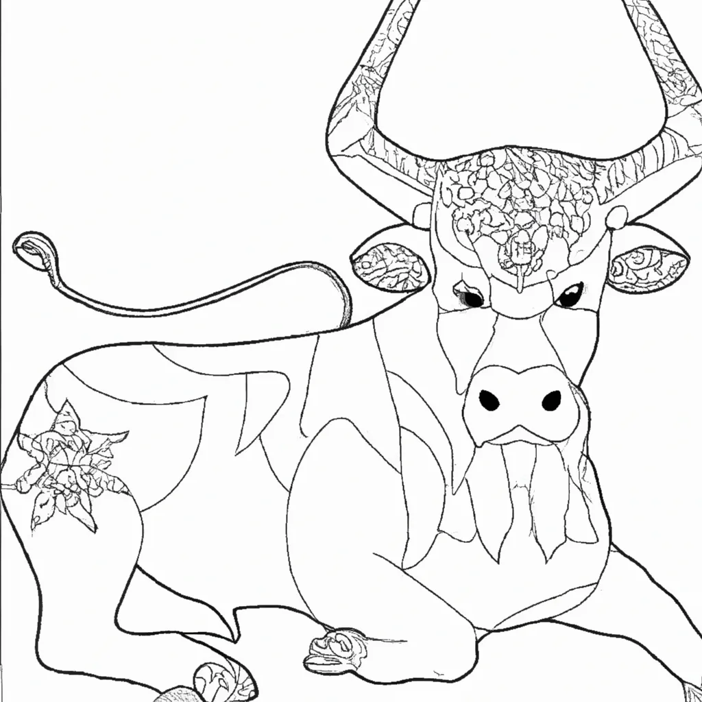 Desenho sobre desenhos touro