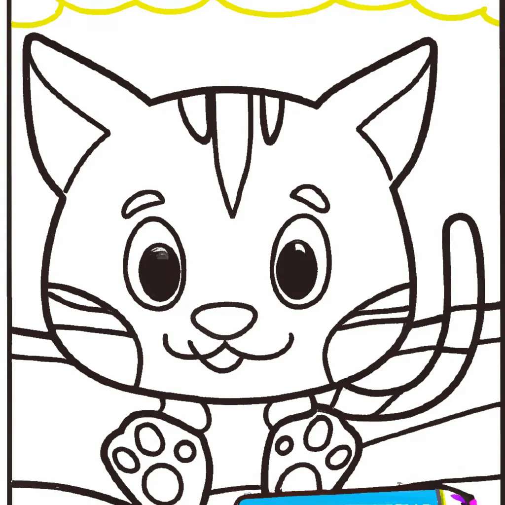 Desenho sobre desenhos unha gato