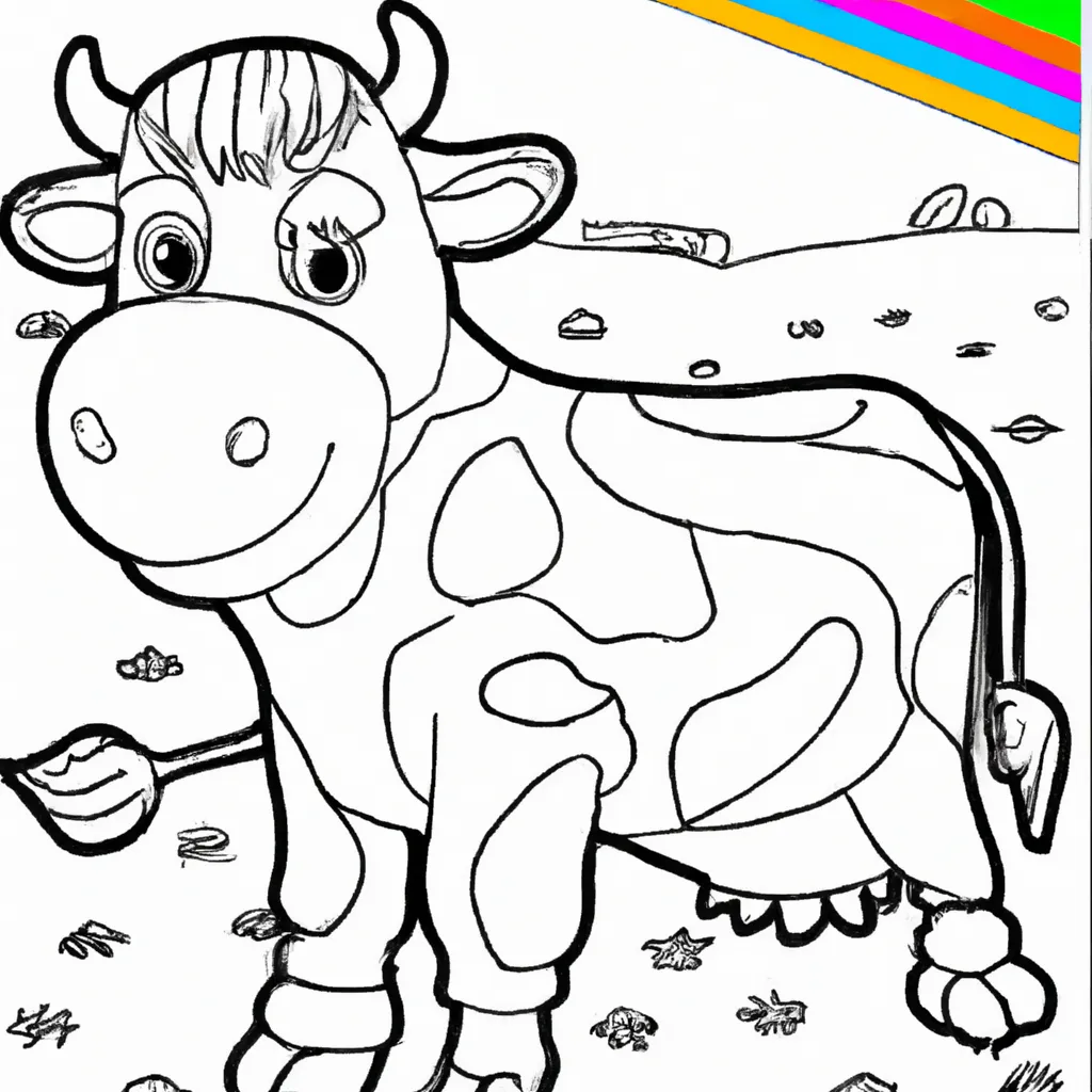 Desenho sobre desenhos vaca 1