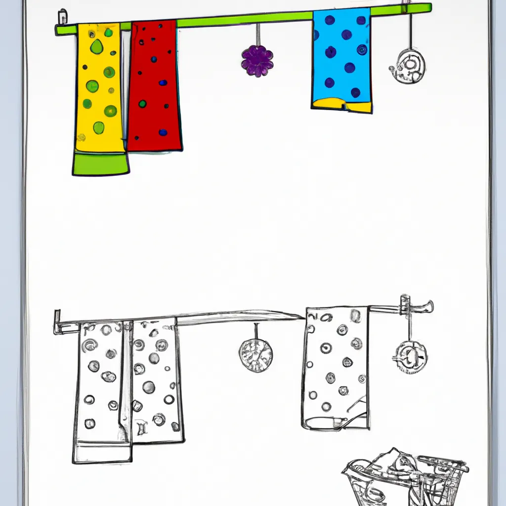 Desenho sobre desenhos varal arte decoracao