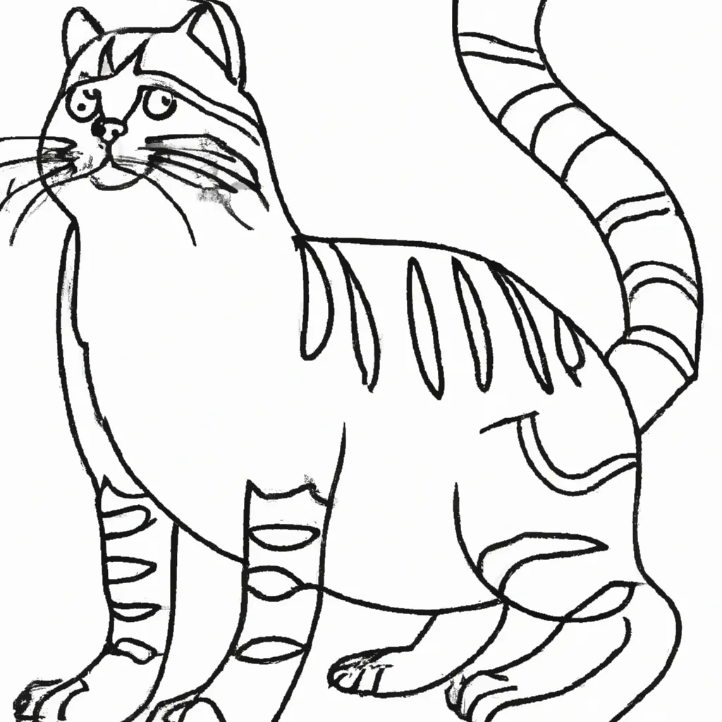 Aprenda a Colorir o Gato-Montês: Desenho Divertido para Todos! Desenho sobre gato monte desenhos