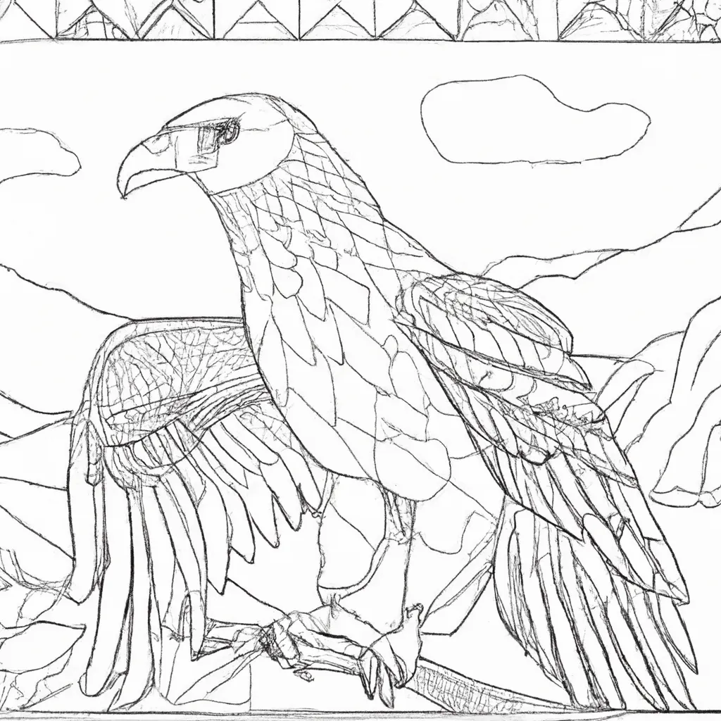 Colorindo um Águia-Real: Desafio de Desenho para Crianças! Desenhos de desenho aguia real