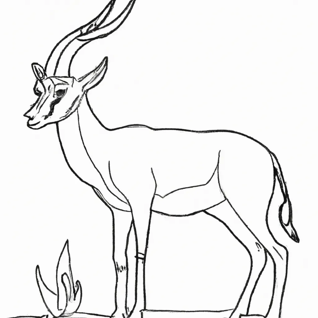 Desenhos de desenho antilope