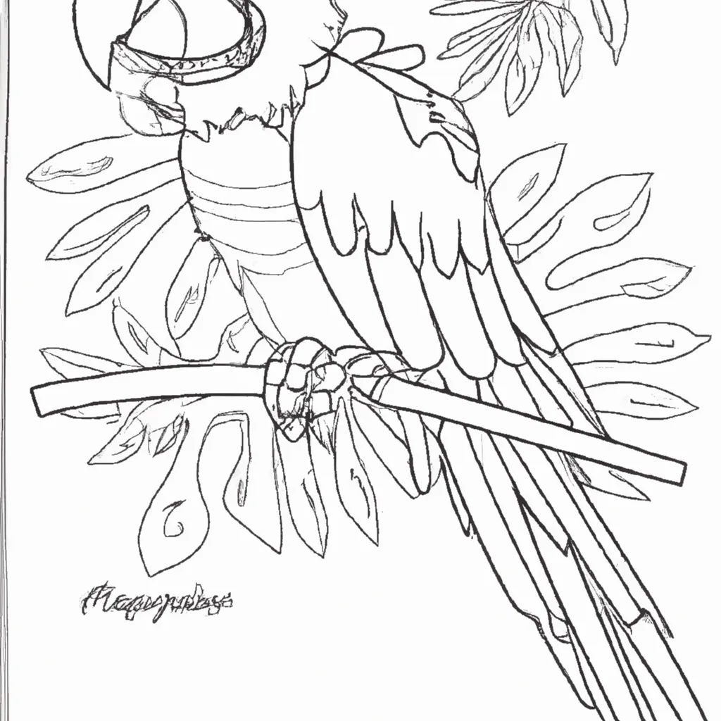 Desenhos de desenho arara colorida 1