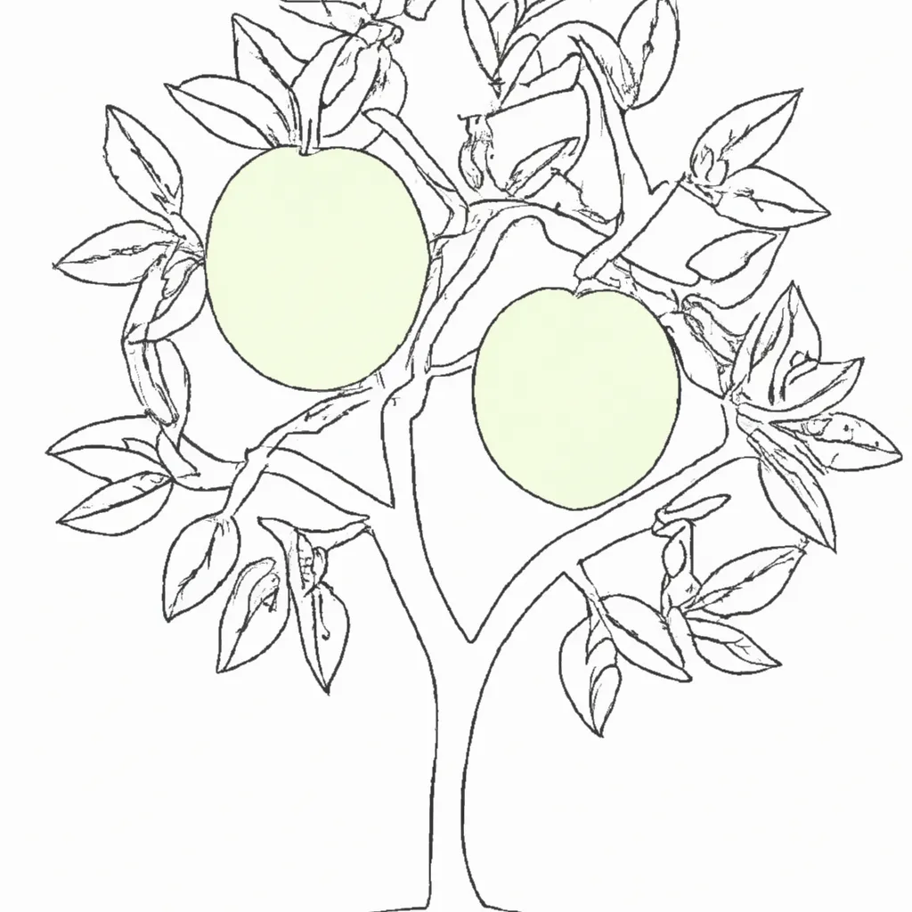 Desenhos de desenho arvore pessego