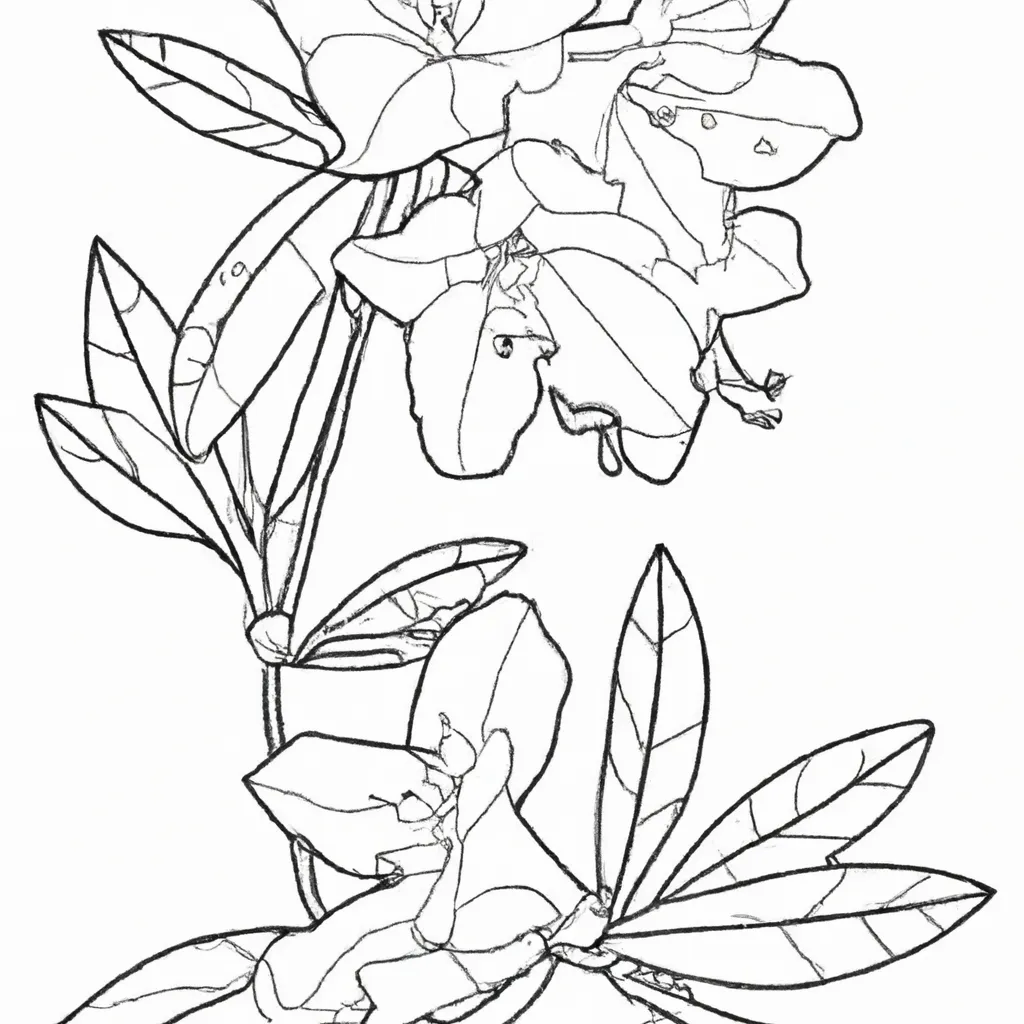 Desenhos de desenho azaleia flor arte bela