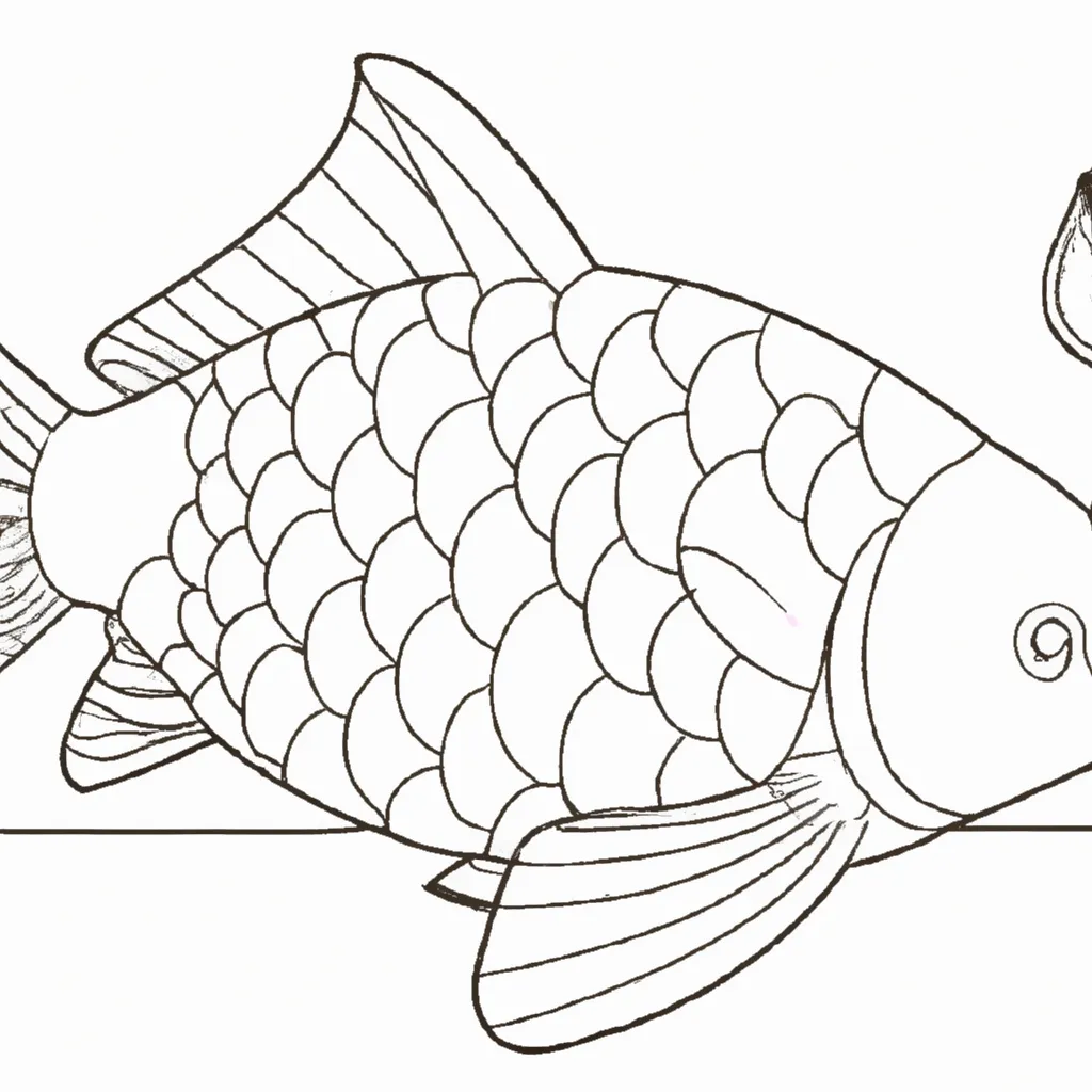 Desenhos de desenho carpa koi aquario arte