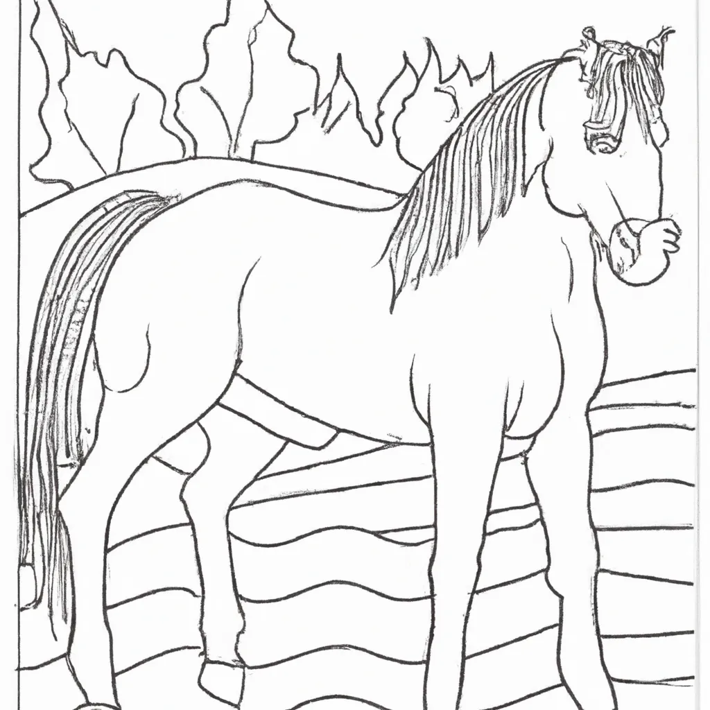 Desenhos de desenho cavalo selvagem