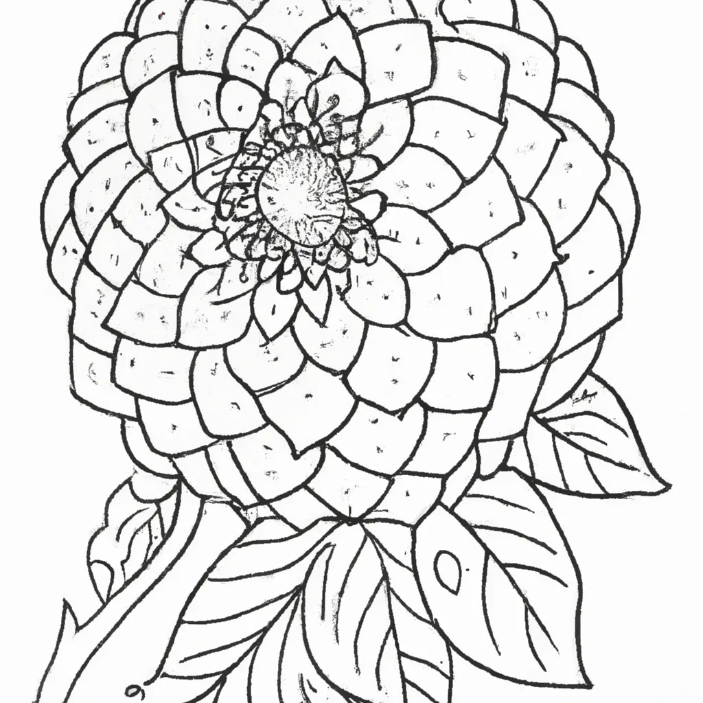 Desenhos de desenho dalia flor especial brilhante