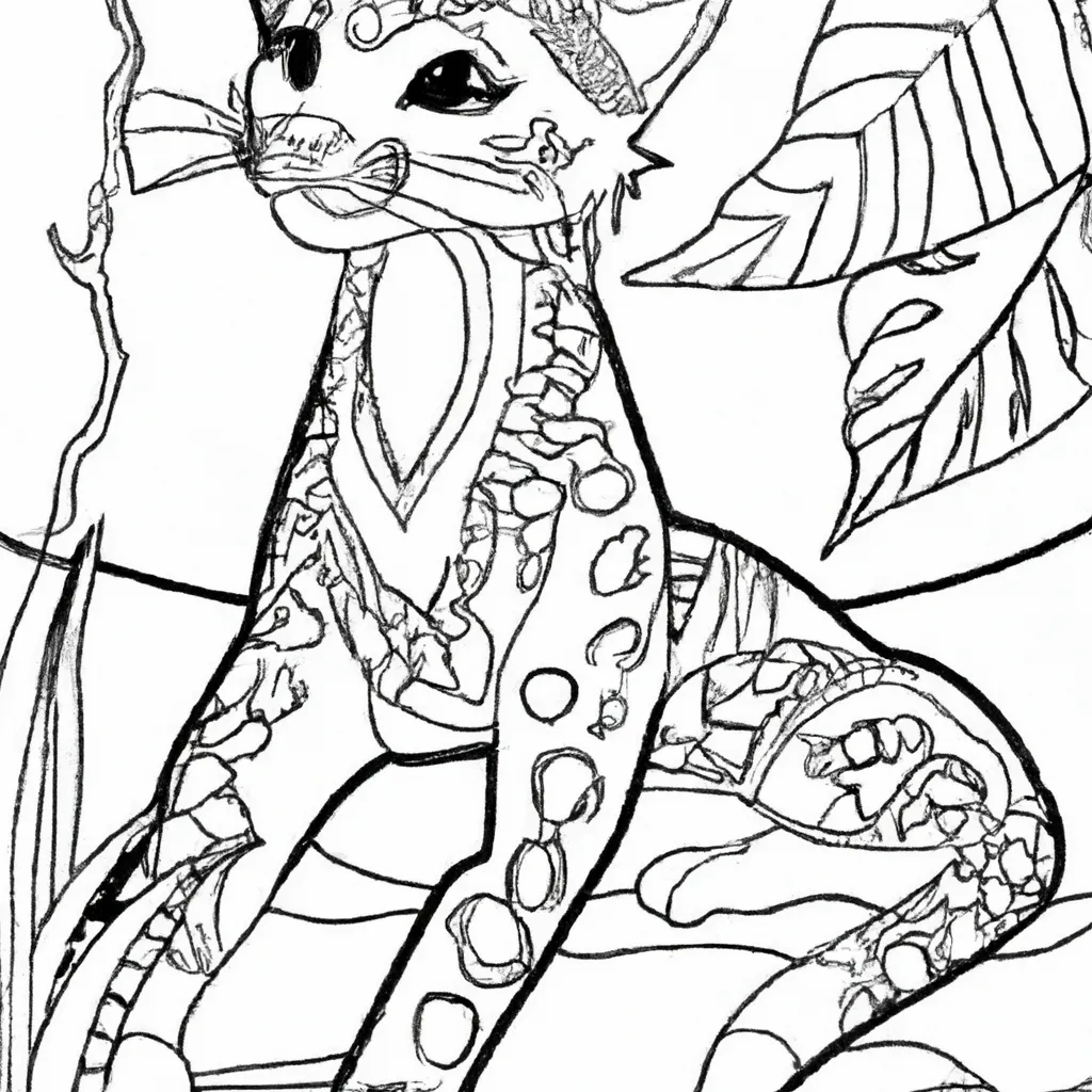 Desenho de Gato-Selvagem para Colorir: Surpreenda-se com o Resultado! Desenhos de desenho gato selvagem