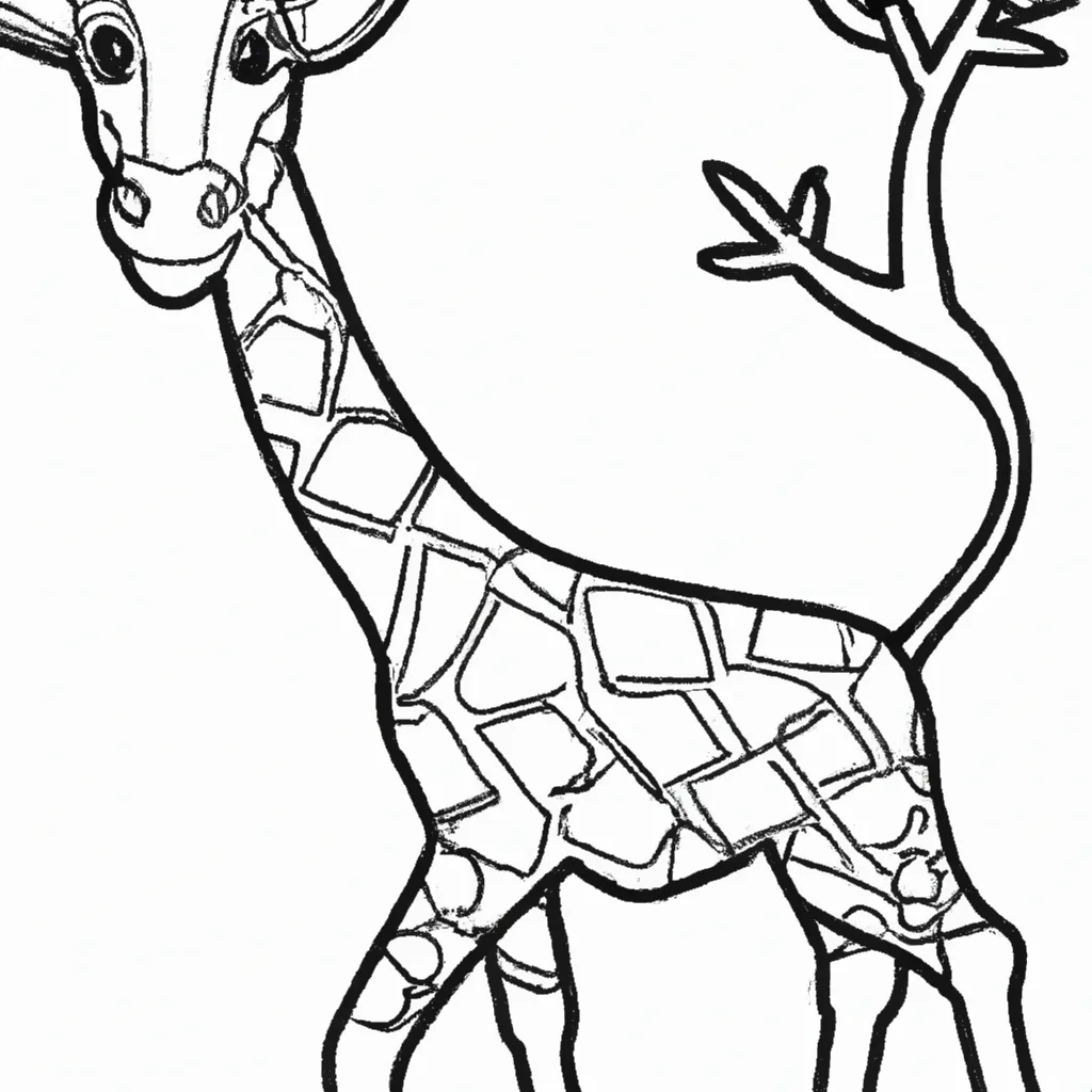 Desenhos de desenho girafa 1