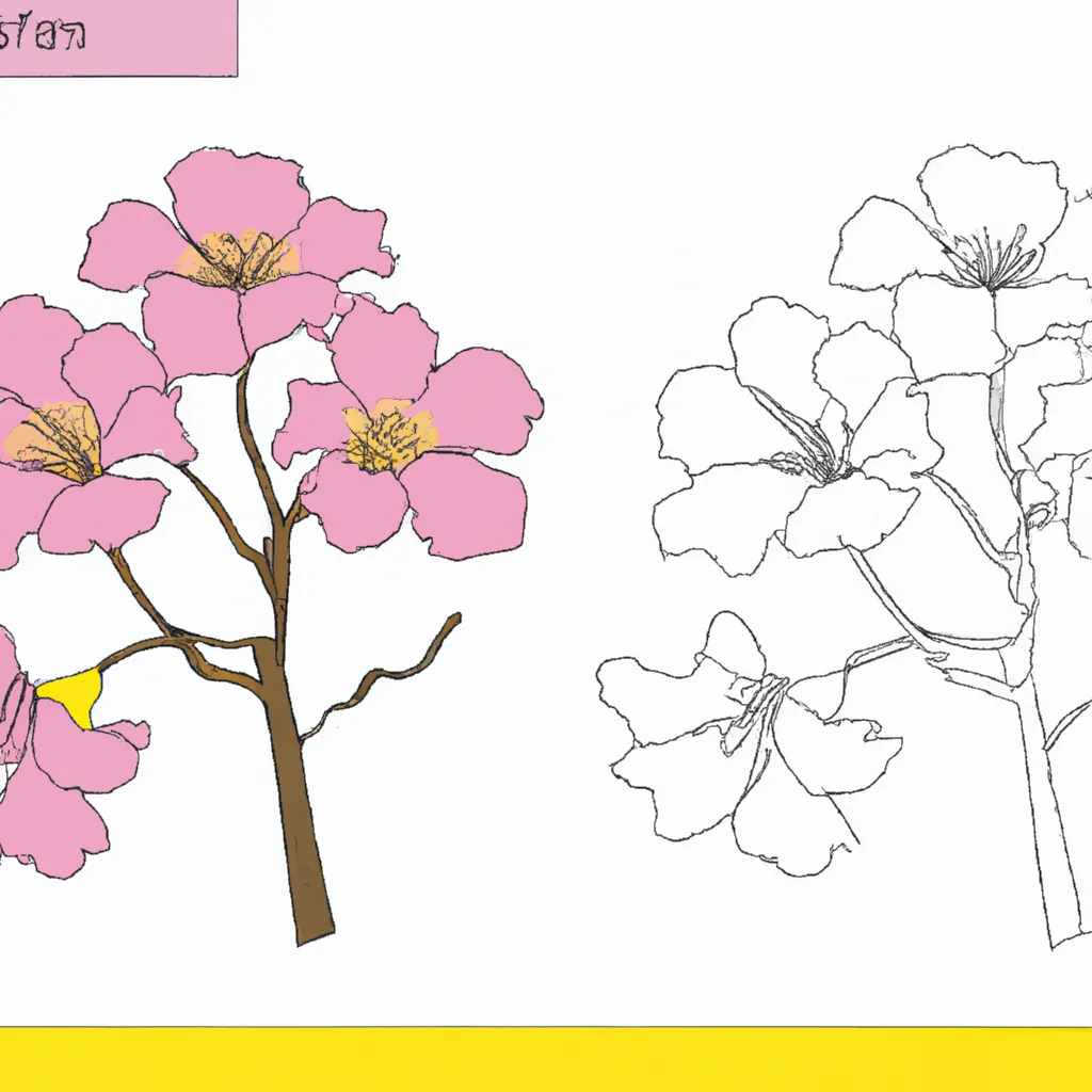 Desenhos de desenho ipe arvore flor brasil