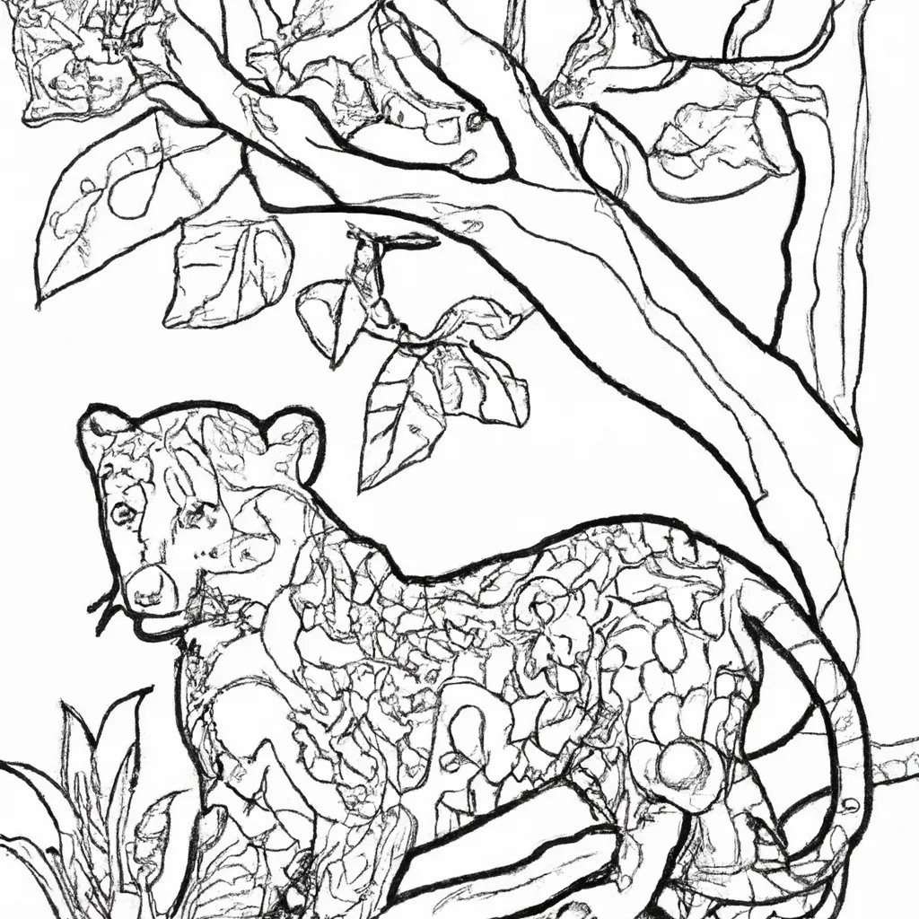 Surpreendente! Desenho de Leopardo para Colorir em Casa! Desenhos de desenho leopardo