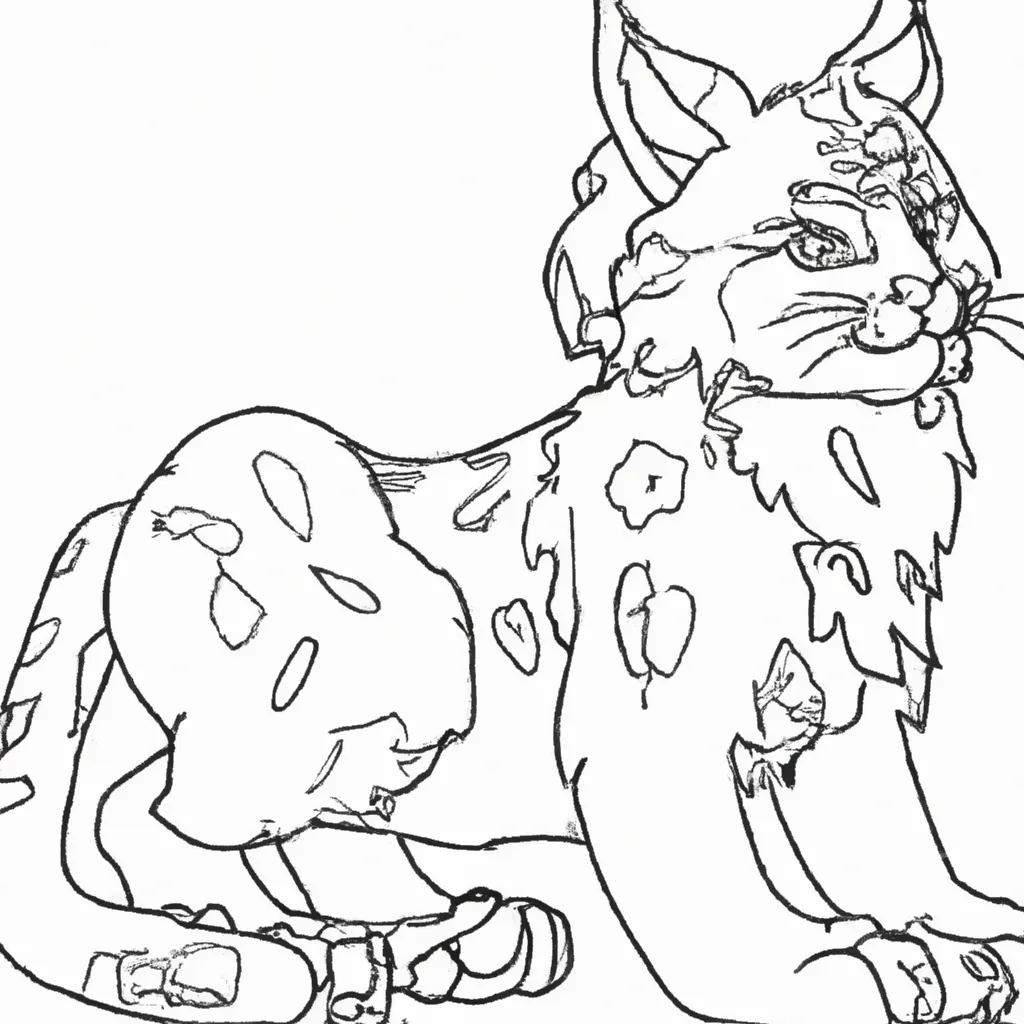 Desenhos de desenho lince animal realista bonito