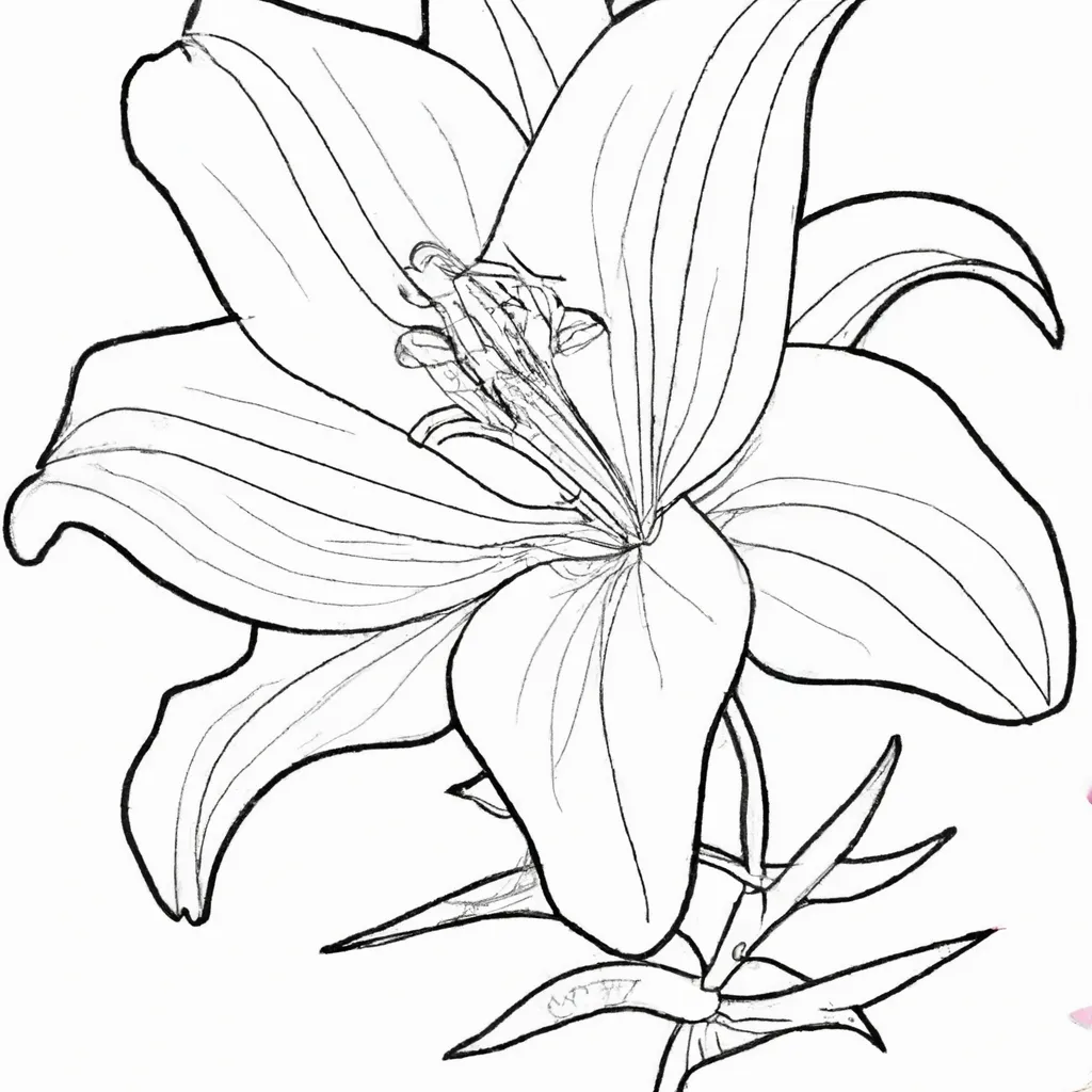 Desenhos de desenho lirio flor arte bela
