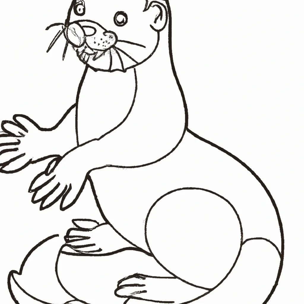 Colorindo a Lontra: Divertido Desenho para Crianças! Desenhos de desenho lontra