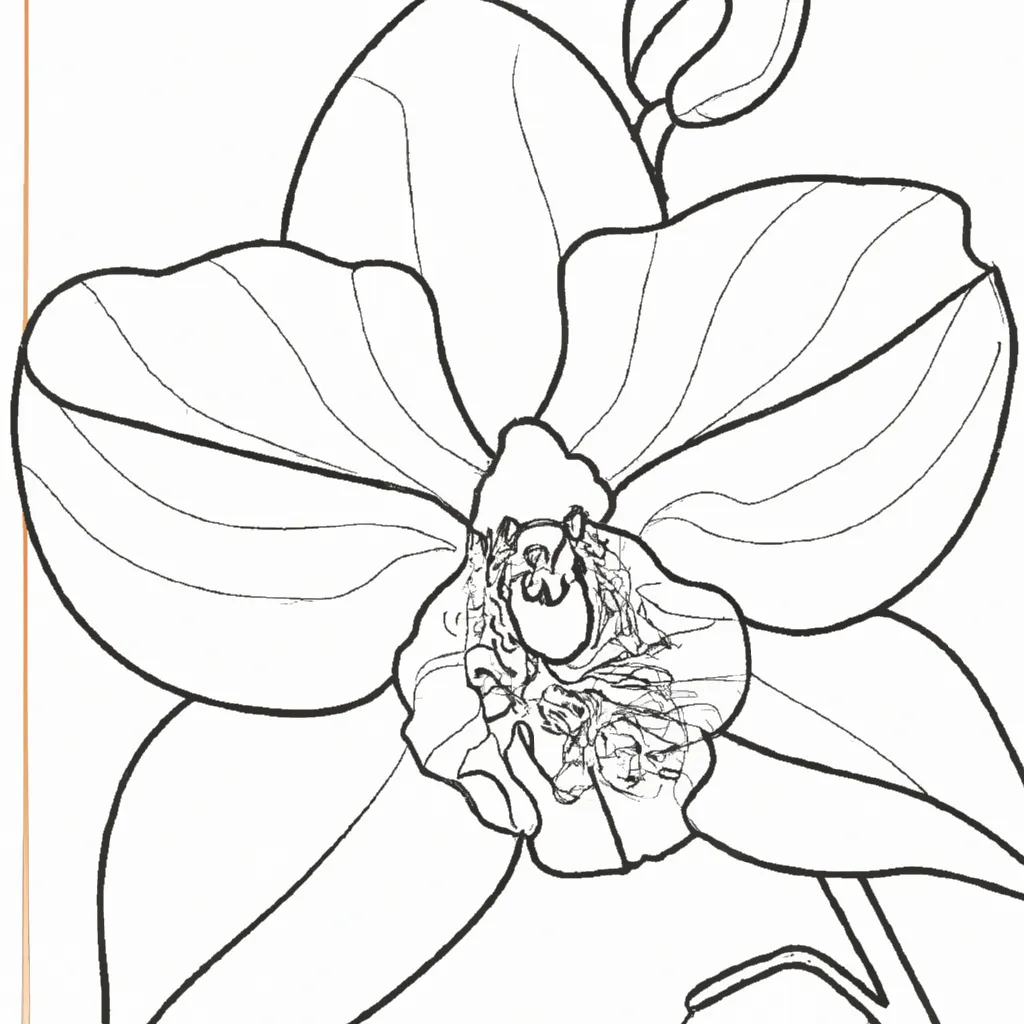 Desenhos de desenho orquidea