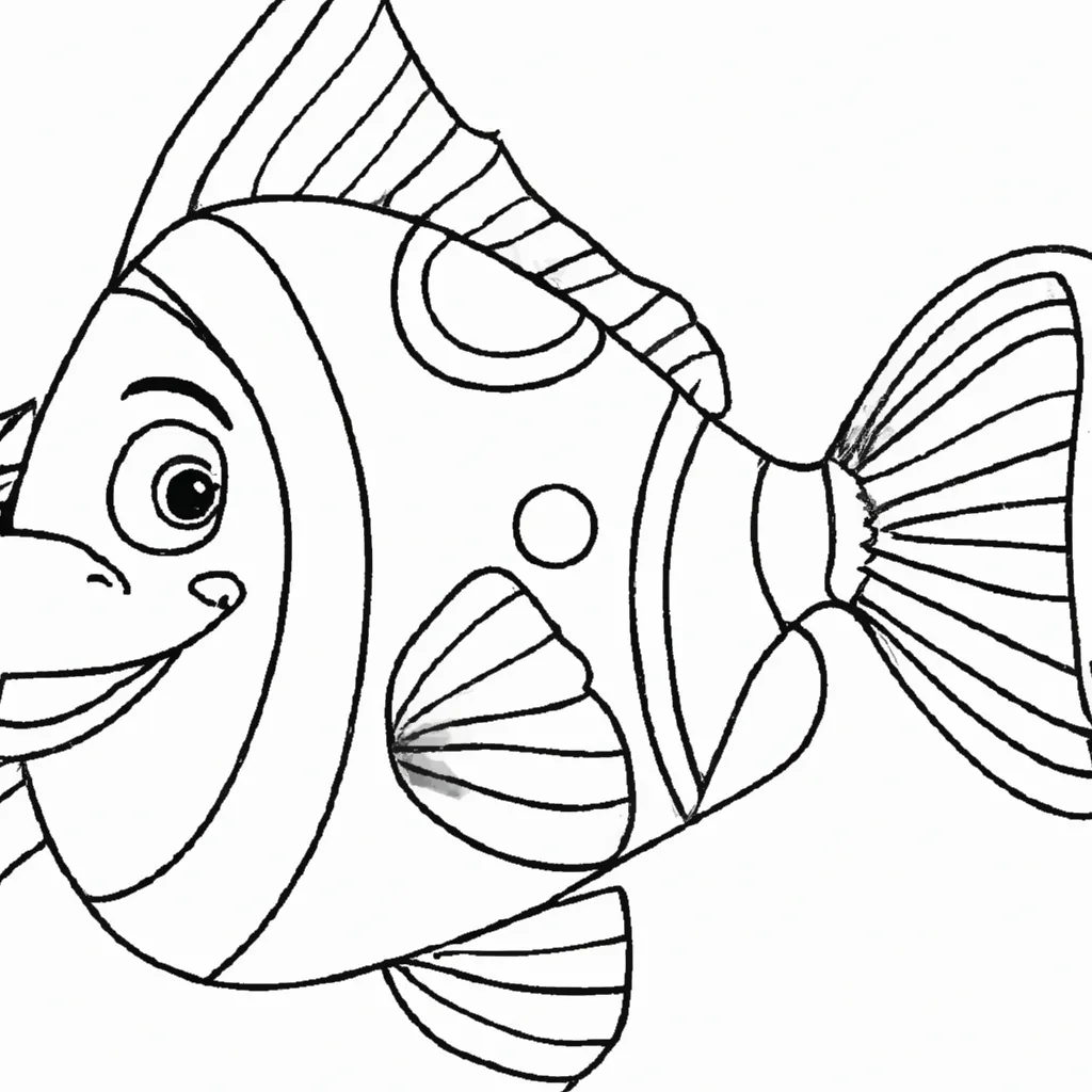 Desenhos de desenho peixe palhaco 1