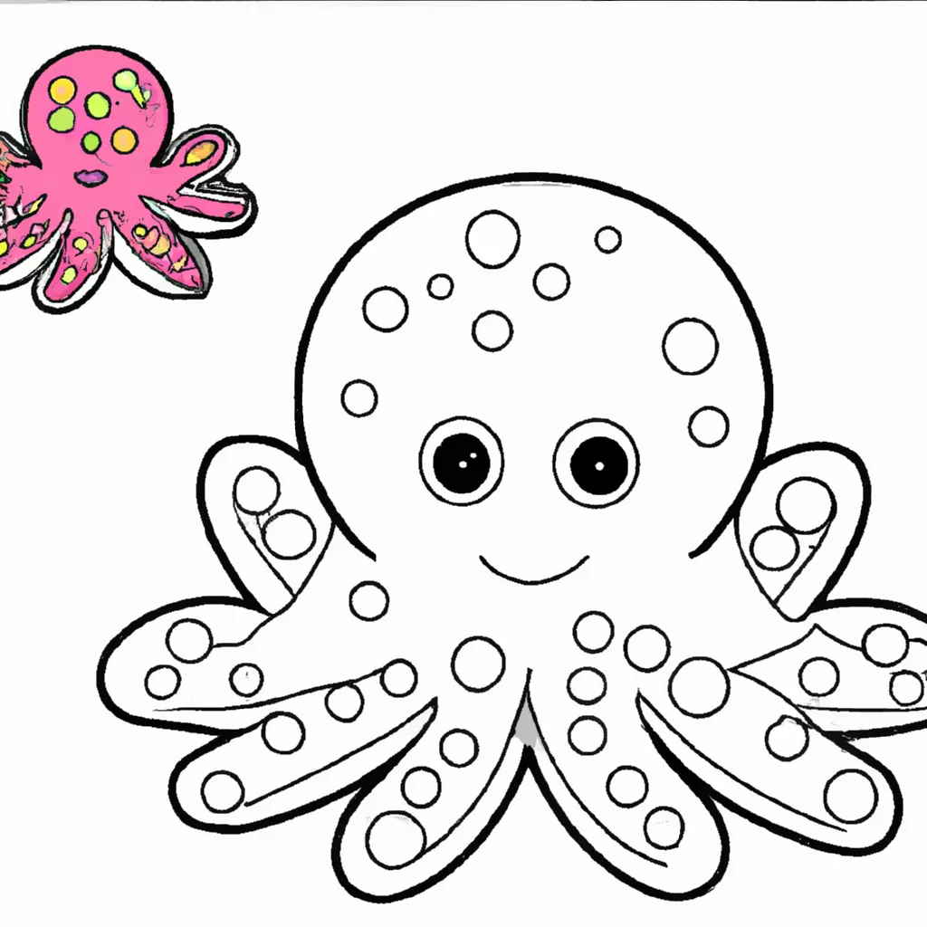 Desenhos de desenho polvo arte marinha colorido