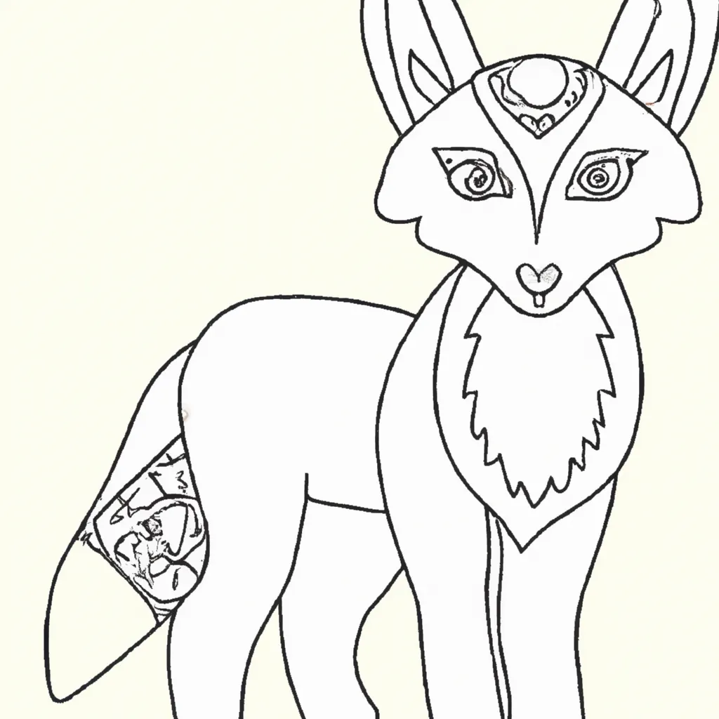 Desenhos de desenho raposa deserto