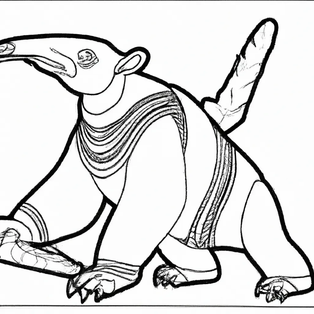 Desenhos de desenho tamandua da caatinga