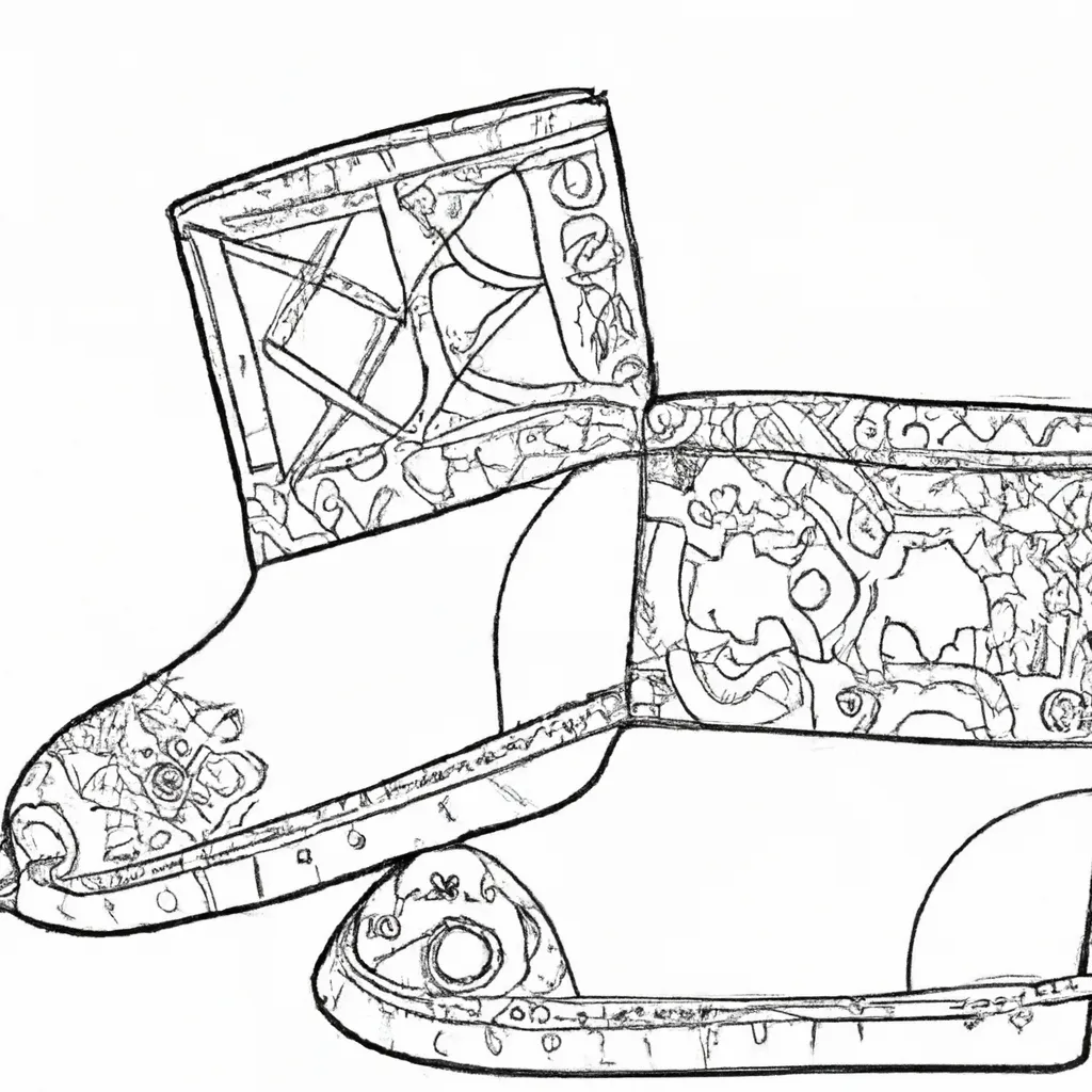 Desenhos de desenhos botas coloridas