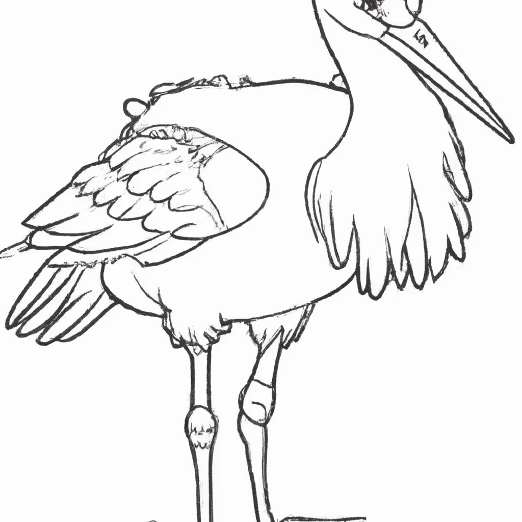 Colorir é Divertido! Aprenda a Desenhar uma Cegonha em 10 Passos! Desenhos de desenhos cegonha
