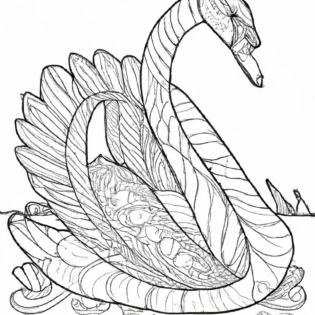 Desenhos de desenhos cisne