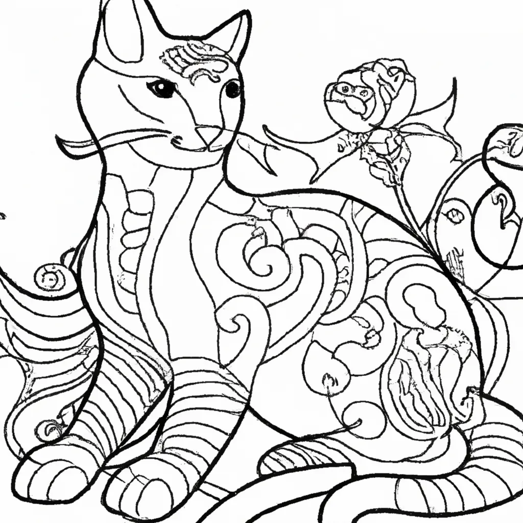 Desenhos de desenhos gato fofos felinos amigos