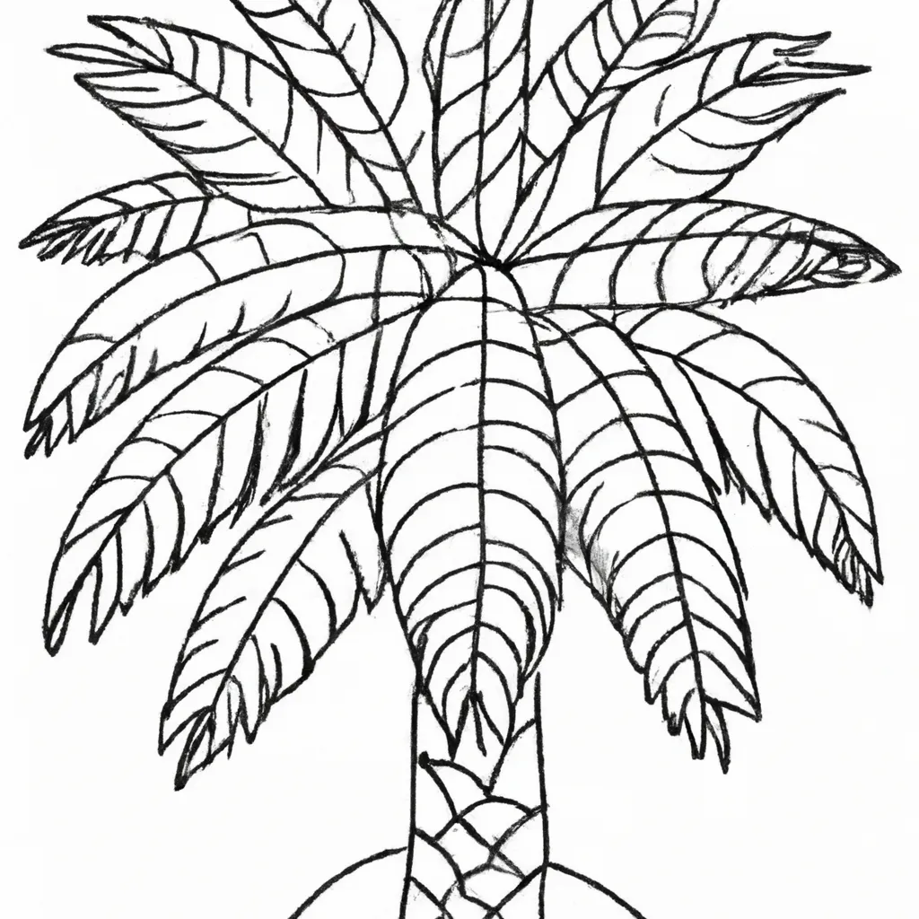 Desenhos de desenhos palmeira