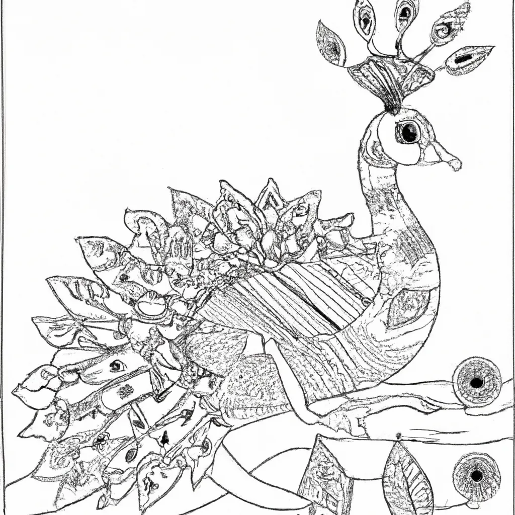 Colorindo o Pavão: Desafio Divertido para Crianças! Desenhos de desenhos pavao arte bonita colorida