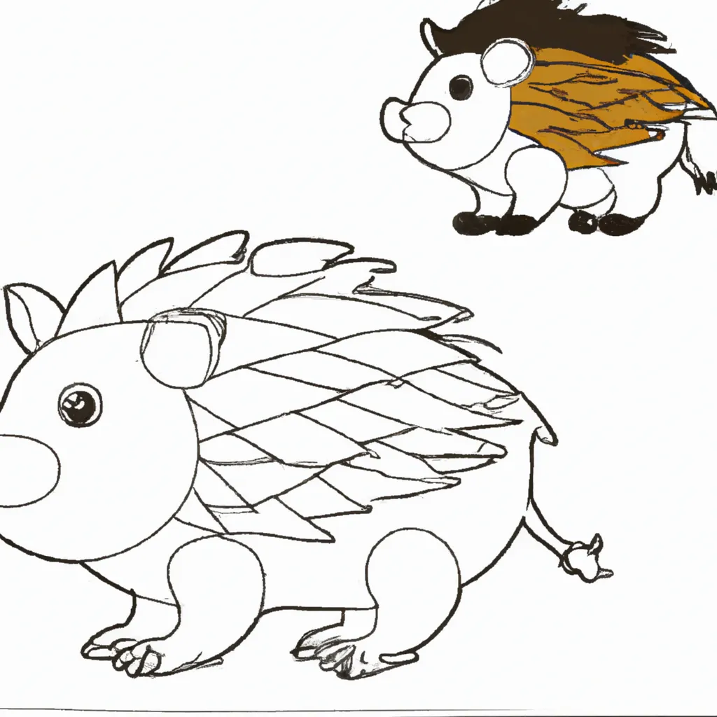 Desenhos de desenhos porco espinho