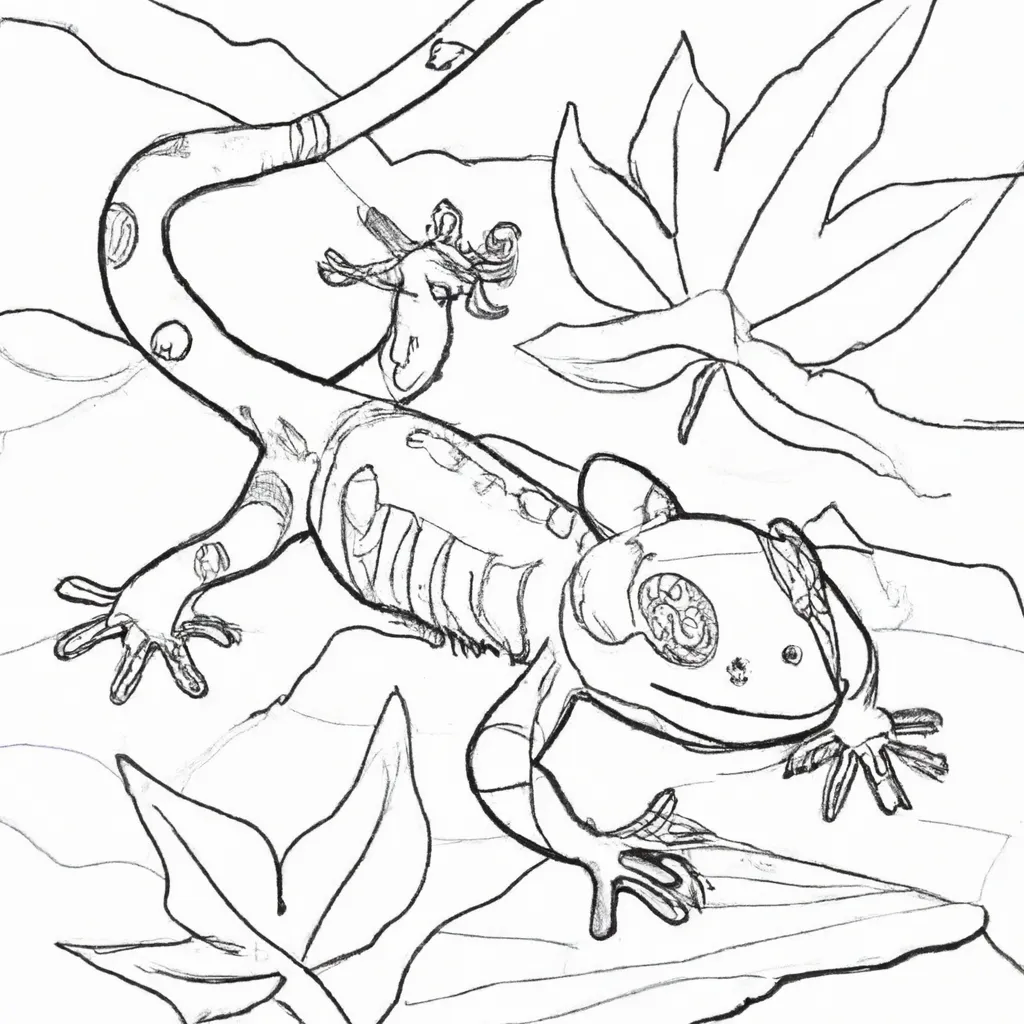 Desenhos de desenhos salamandra