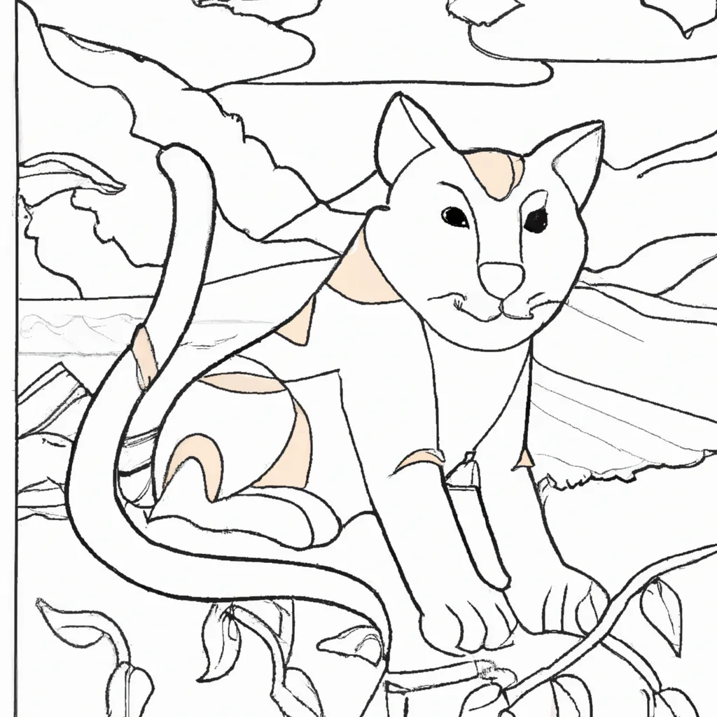Aprenda a Colorir o Gato-Montês: Desenho Divertido para Todos! Desenhos de gato monte desenhos