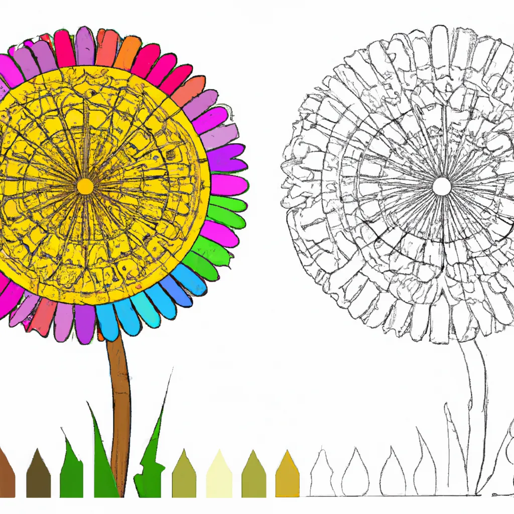 desenho de dente de leao desenhos arte floral