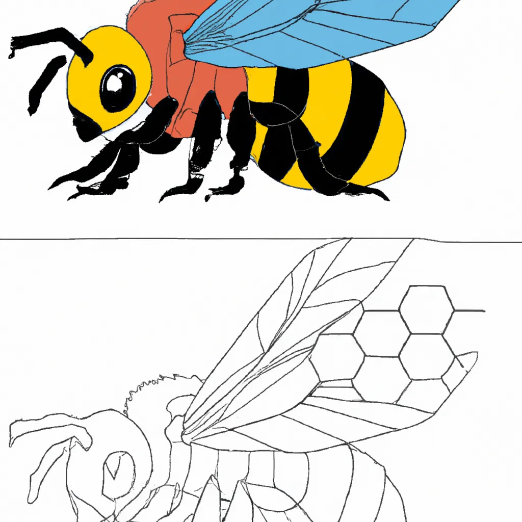 desenho de desenho abelha melifera