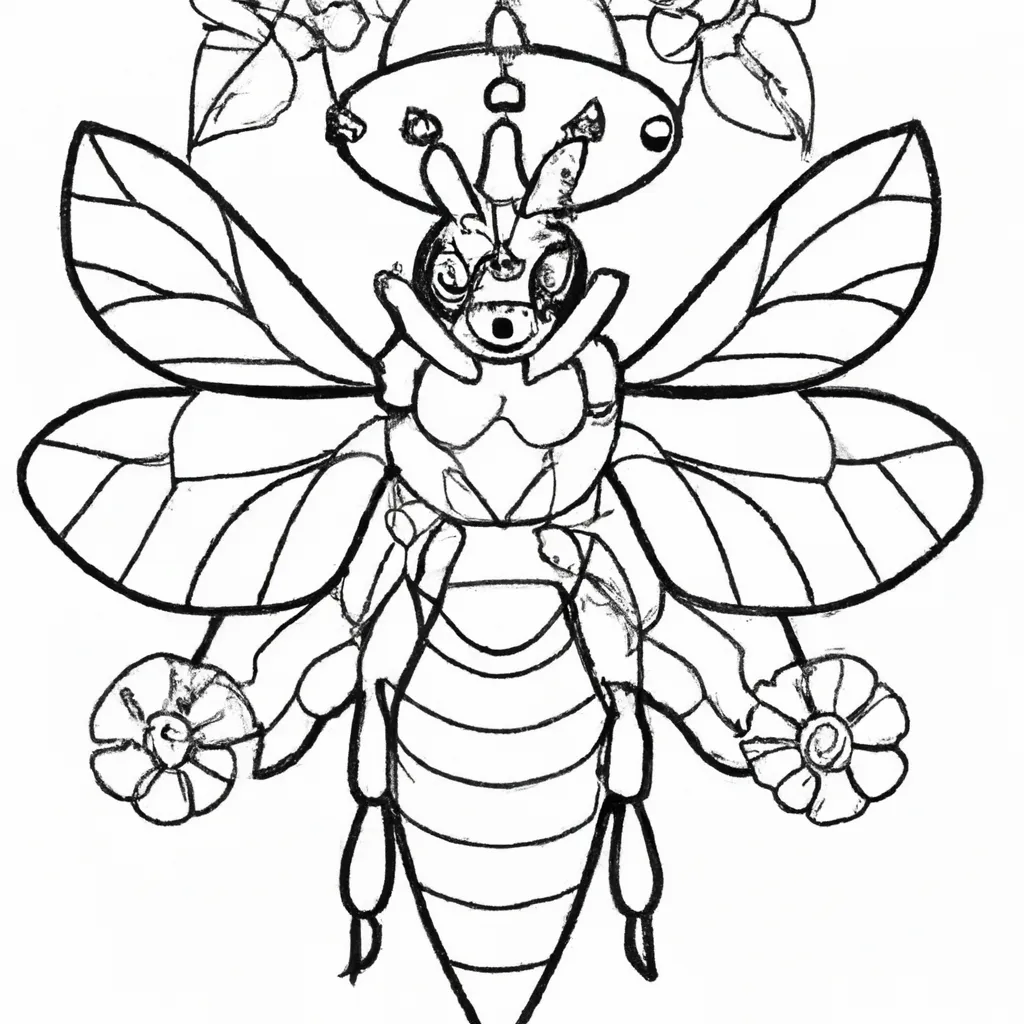 desenho de desenho abelha rainha
