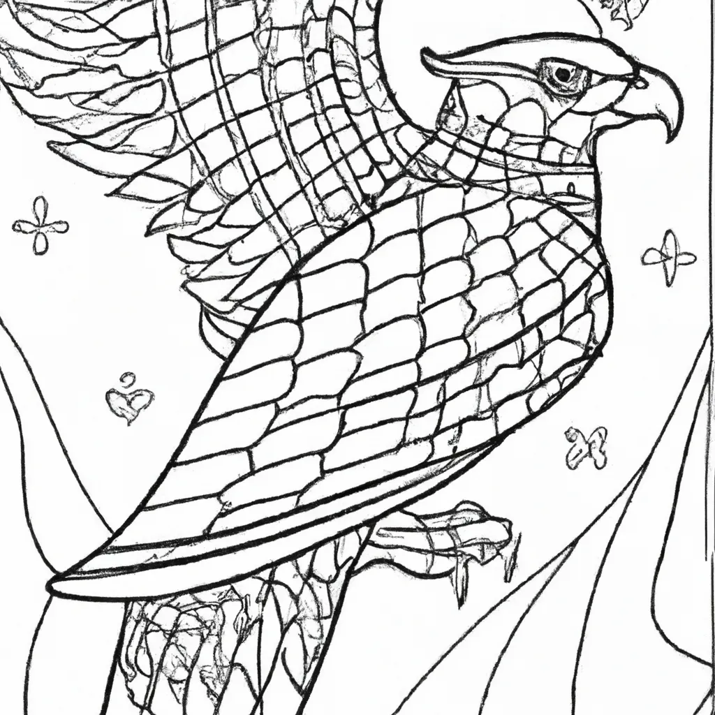 Colorindo uma Águia de Penacho: Desafio Criativo para Crianças! desenho de desenho aguia penacho