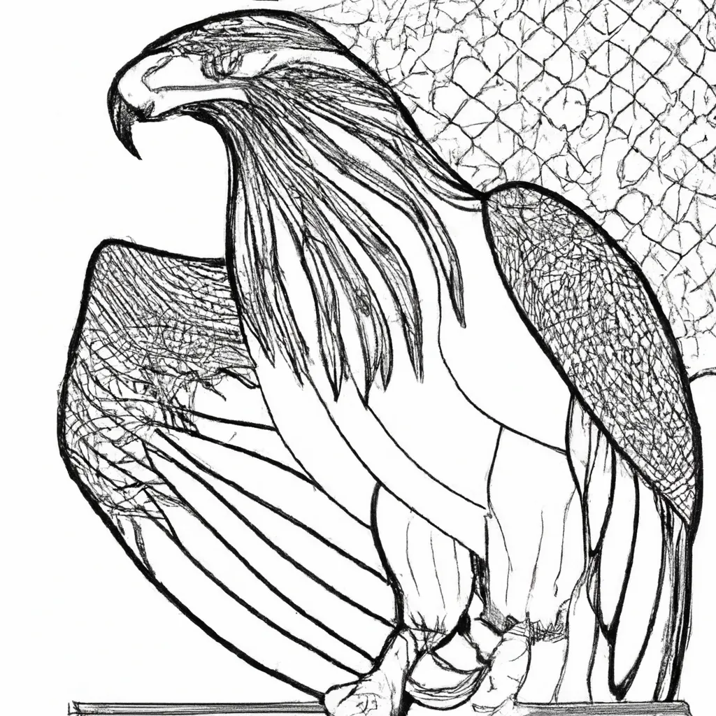 Colorindo um Águia-Real: Desafio de Desenho para Crianças! desenho de desenho aguia real