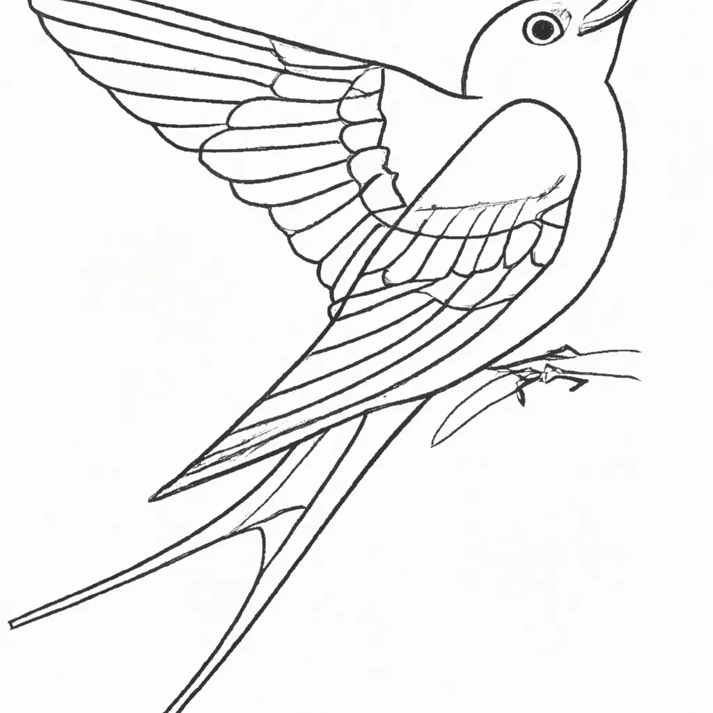 desenho de desenho andorinha