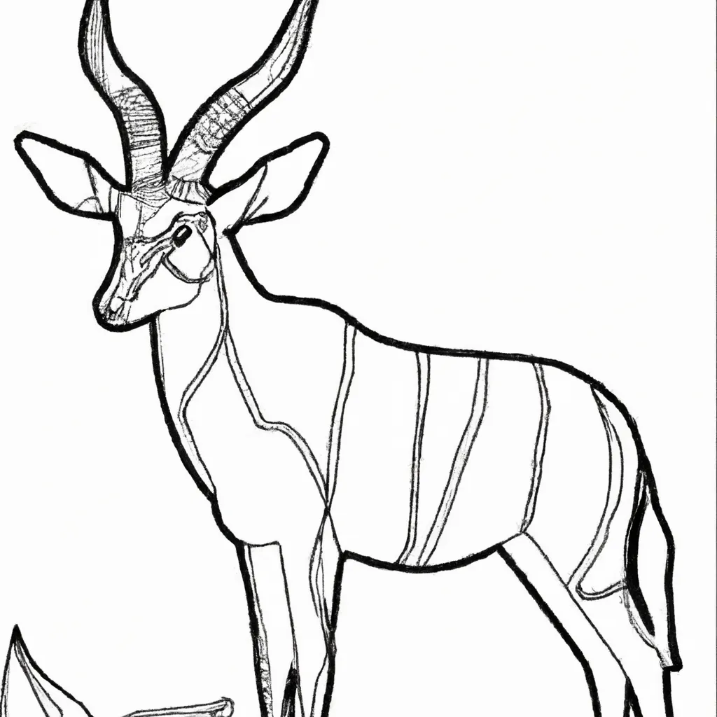 desenho de desenho antilope