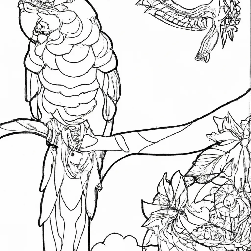 desenho de desenho arara colorida 1