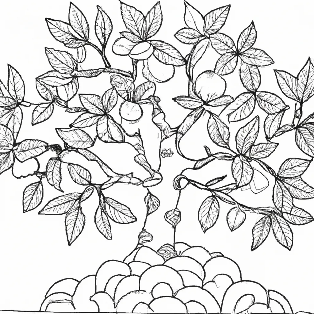 desenho de desenho arvore pessego