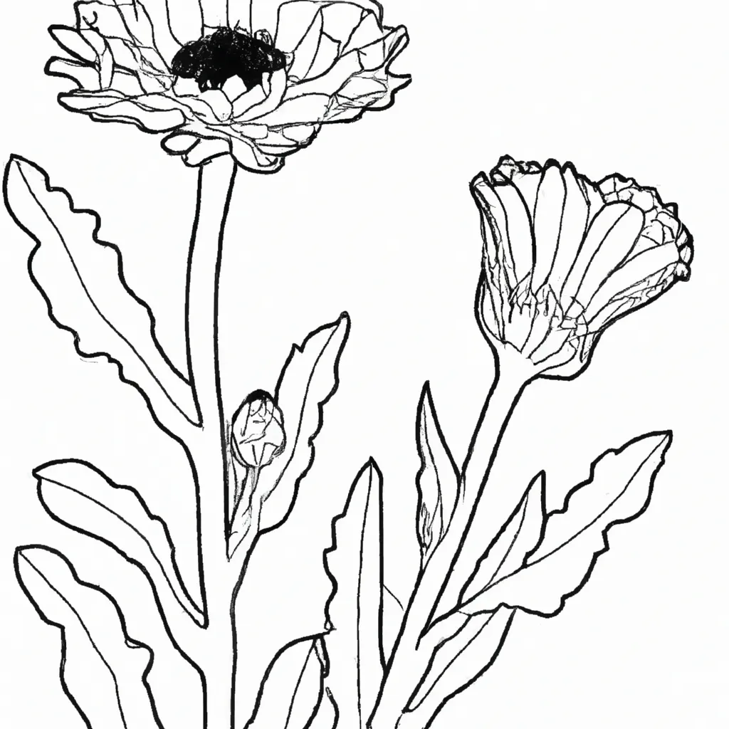 desenho de desenho caleendula