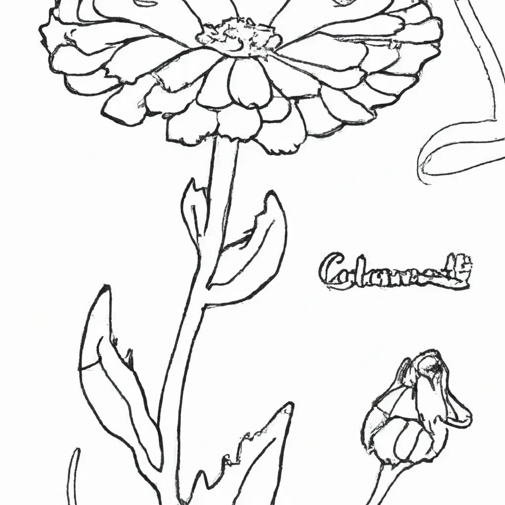 desenho de desenho calendula